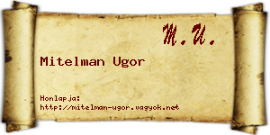 Mitelman Ugor névjegykártya